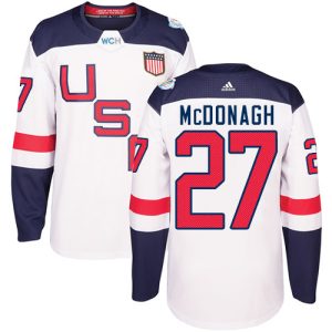 Herren Team USA #27 Ryan McDonagh Authentic Weiß Heim 2016 World Cup Hockey